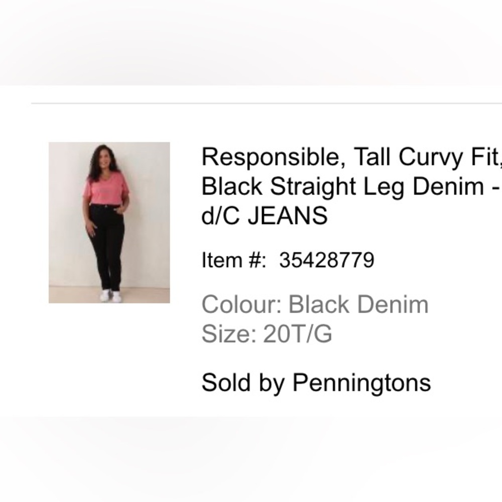 BNWT Black Denim Straight Leg Jeans